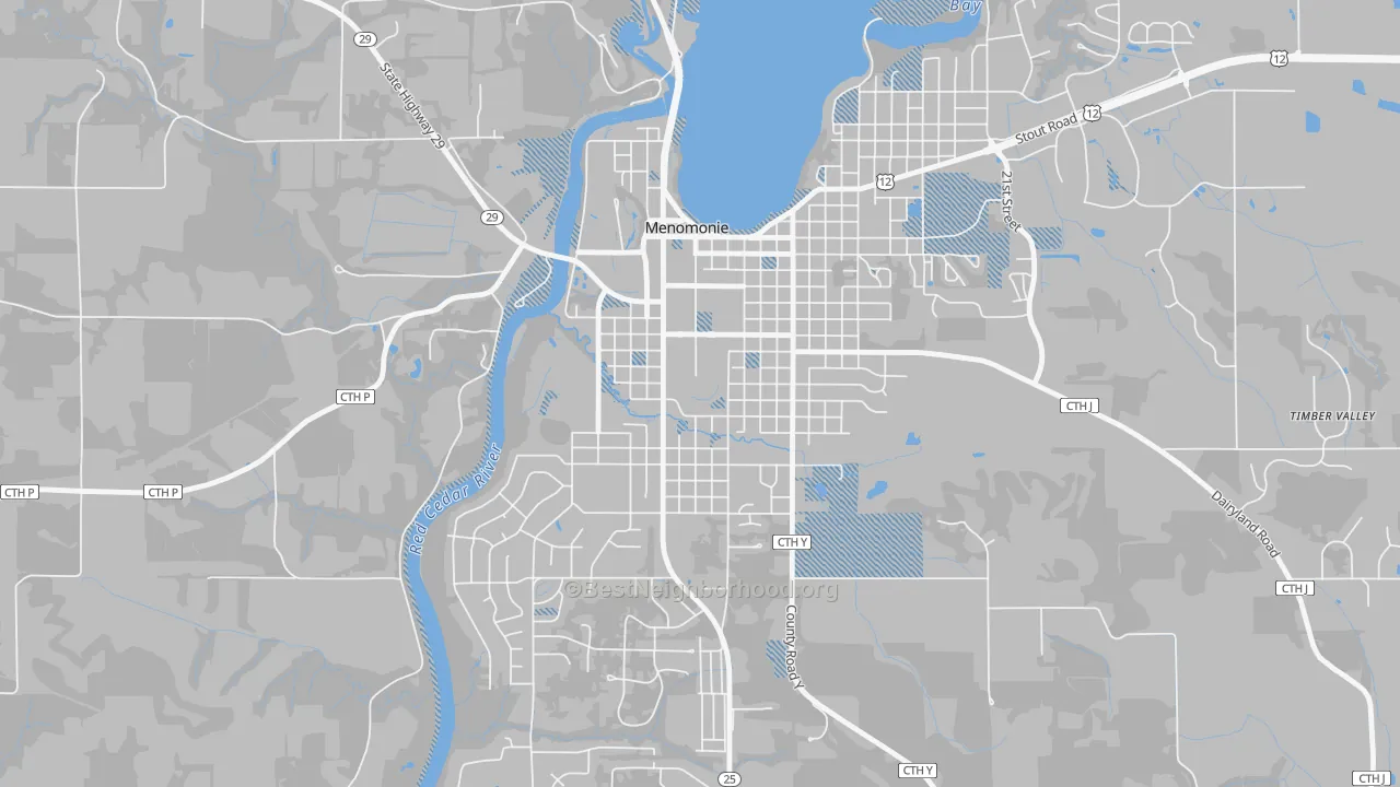 Transit Grade map of South Menomonie, Menomonie, WI