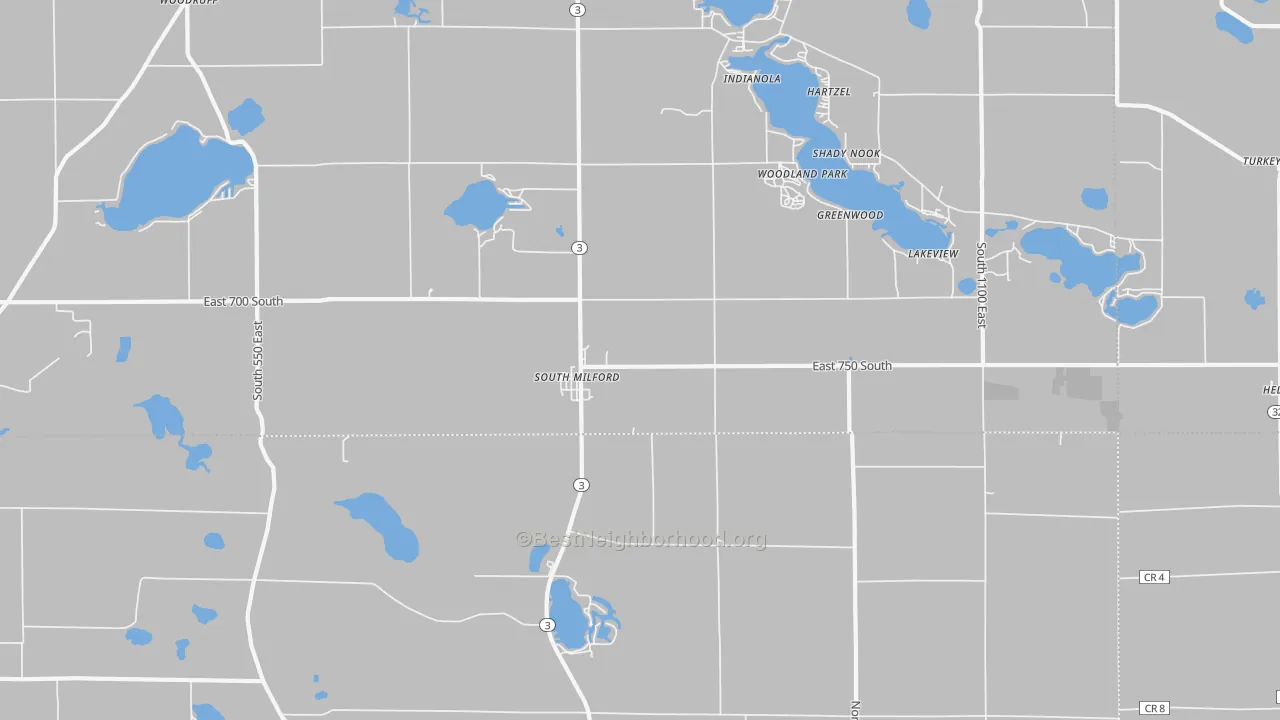Transit Grade map of South Milford, IN