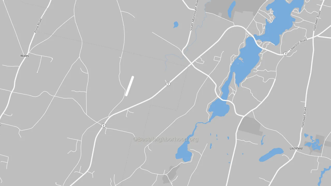 Transit Grade map of South Monmouth, ME