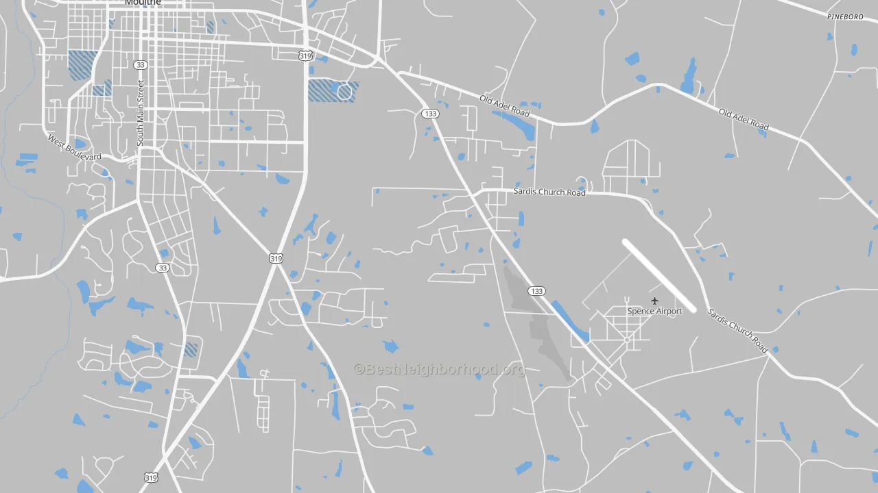 Transit Grade map of South Moultrie, GA