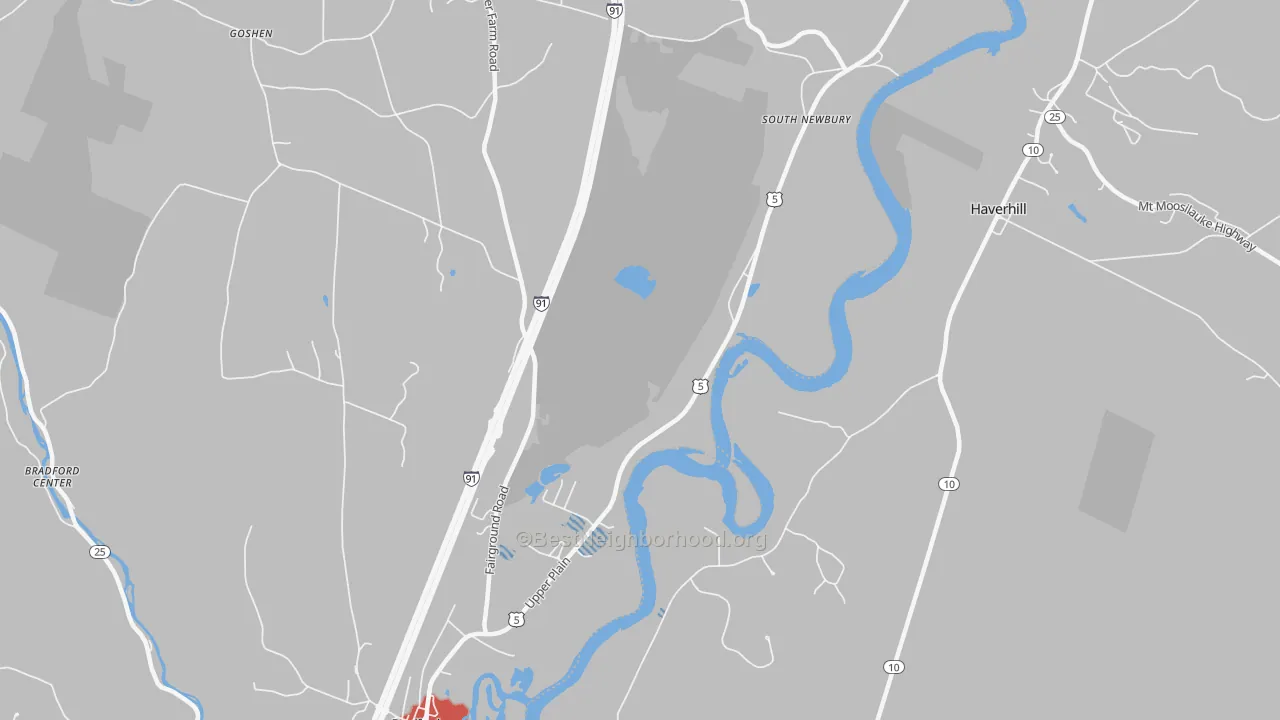 Transit Grade map of South Newbury, VT