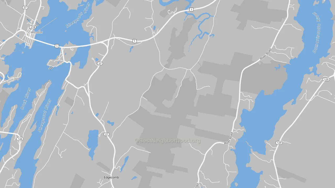 Transit Grade map of South Newcastle, ME