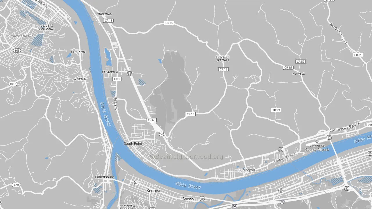 Transit Grade map of South Point, OH