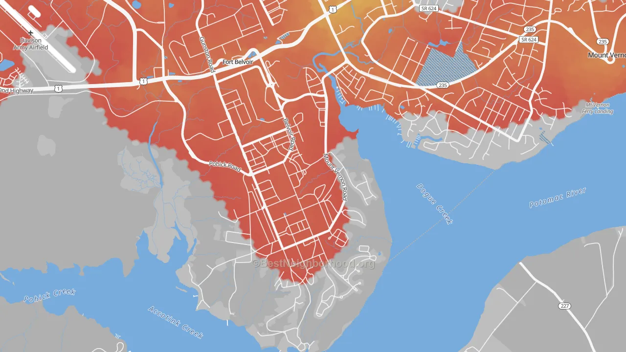 Transit Grade map of South Post, Fort Belvoir, VA