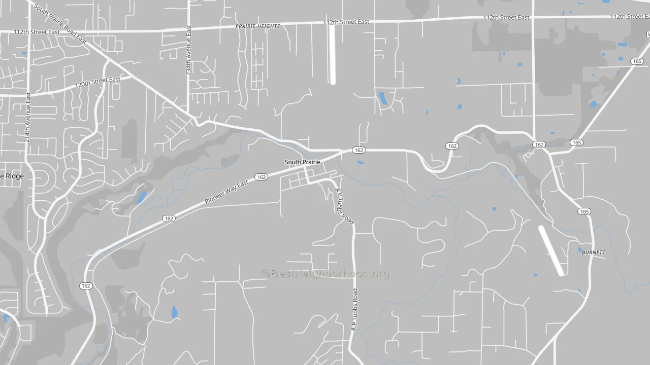 Transit Grade map of South Prairie, WA