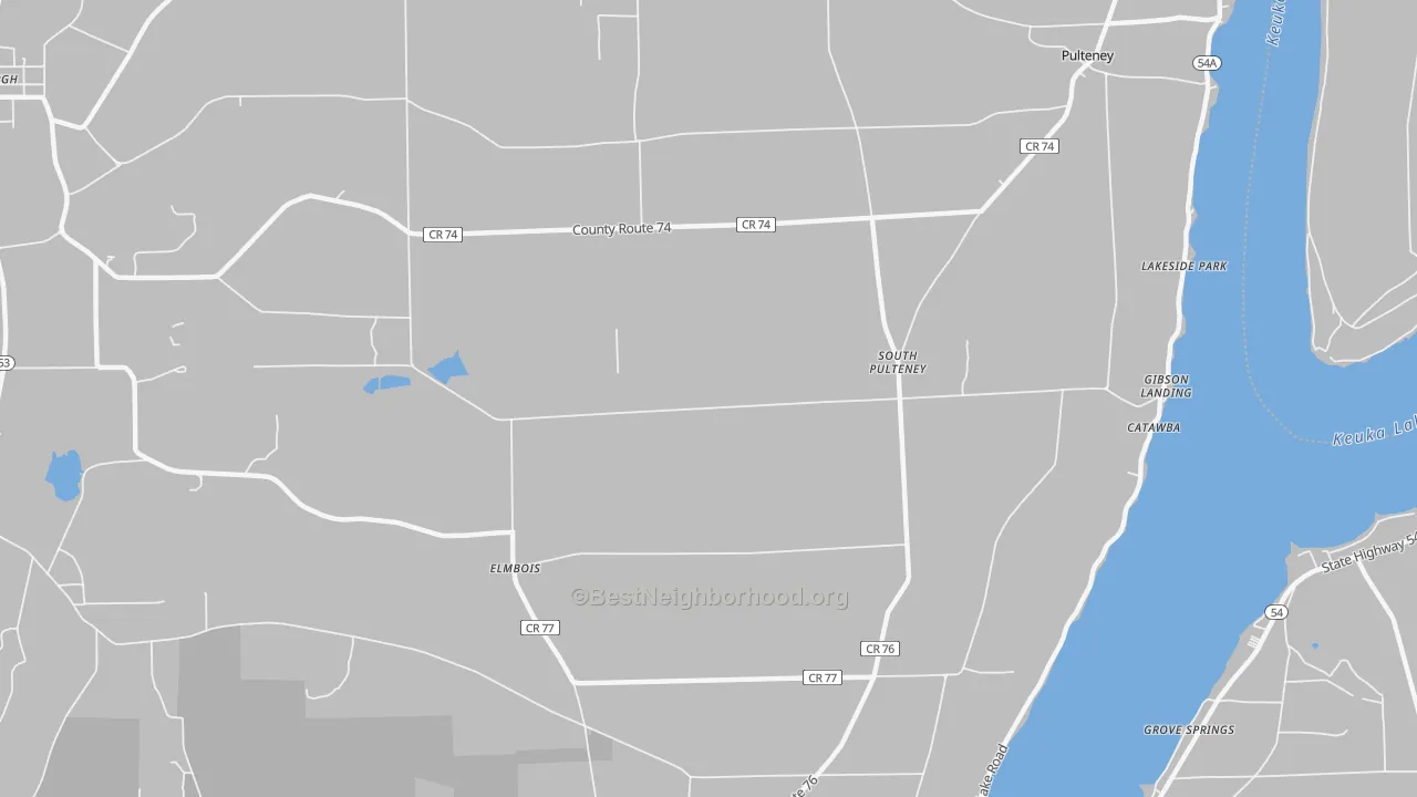 Transit Grade map of South Pulteney, NY