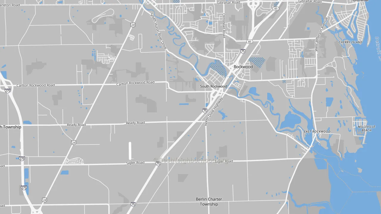 Transit Grade map of South Rockwood, MI