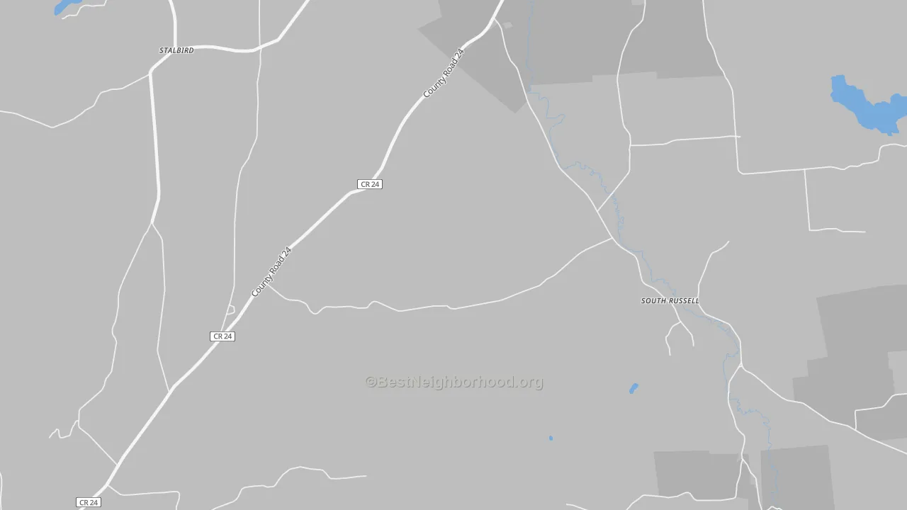 Transit Grade map of South Russell, NY