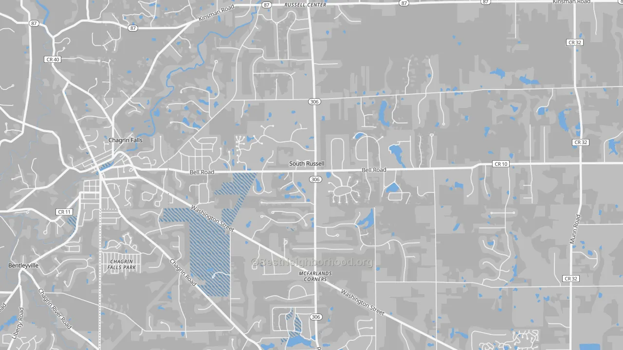 Transit Grade map of South Russell, OH