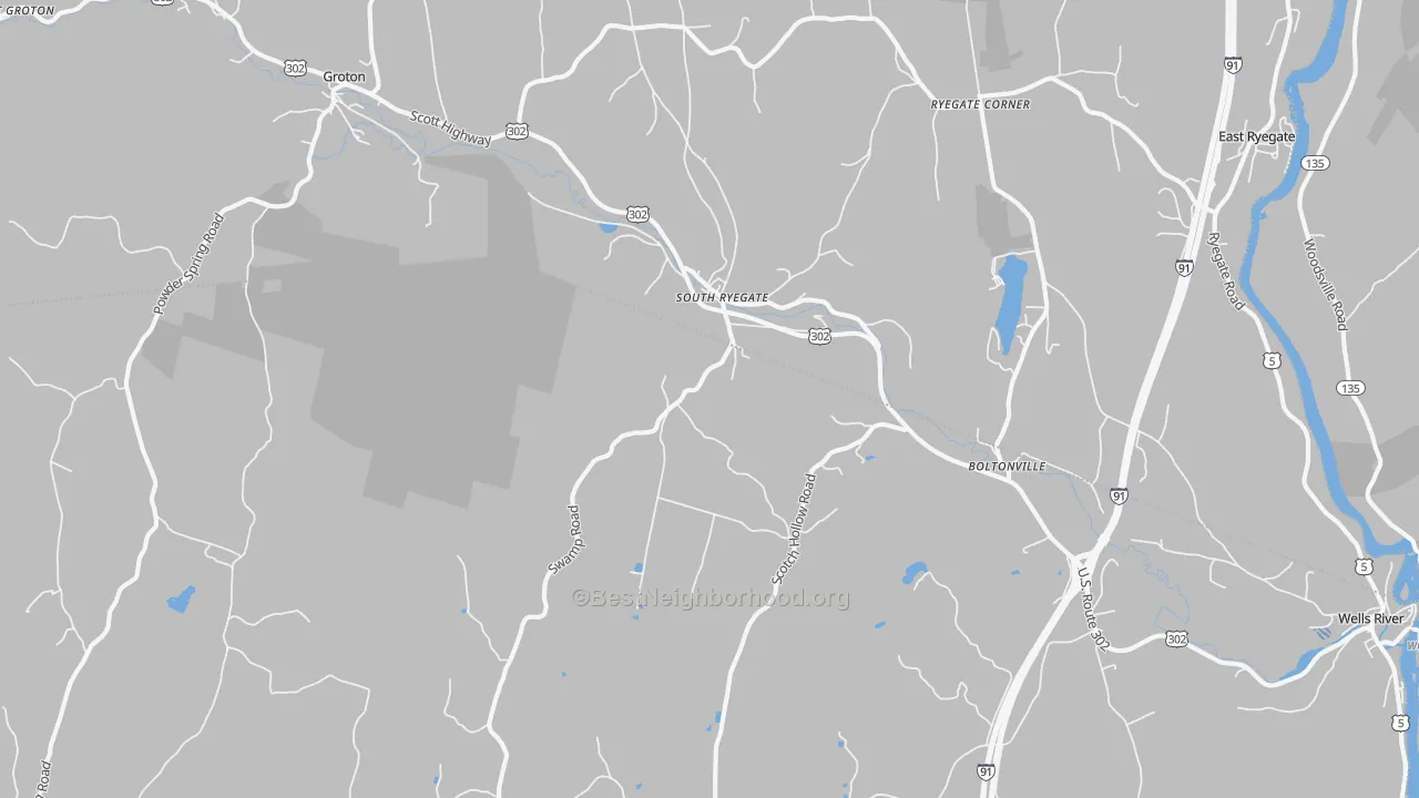 Transit Grade map of South Ryegate, VT