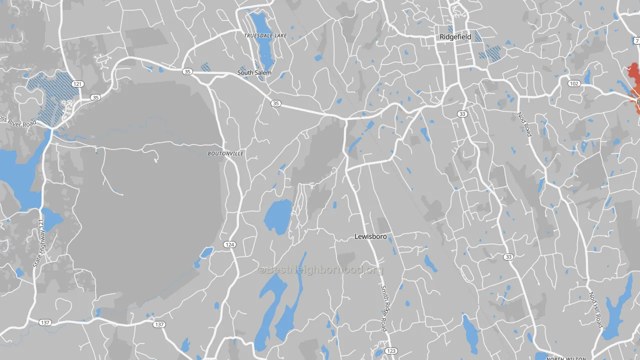 Transit Grade map of South Salem, NY