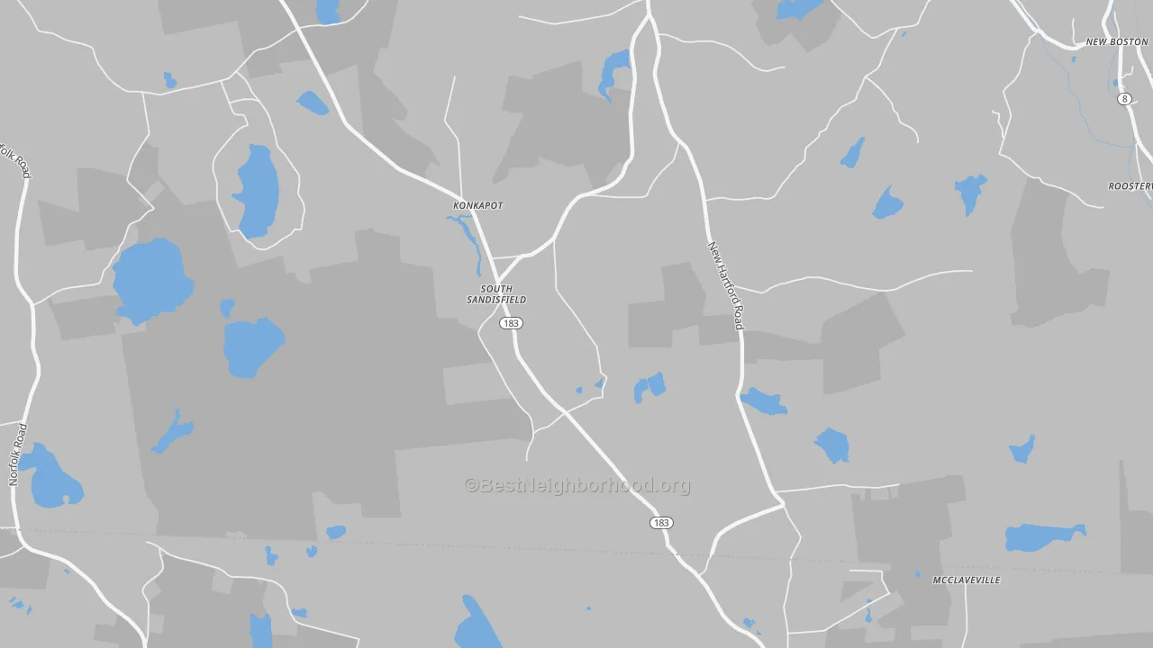 Transit Grade map of South Sandisfield, MA