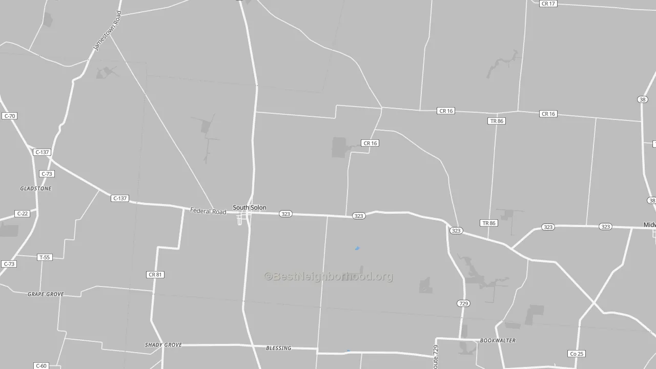Transit Grade map of South Solon, OH