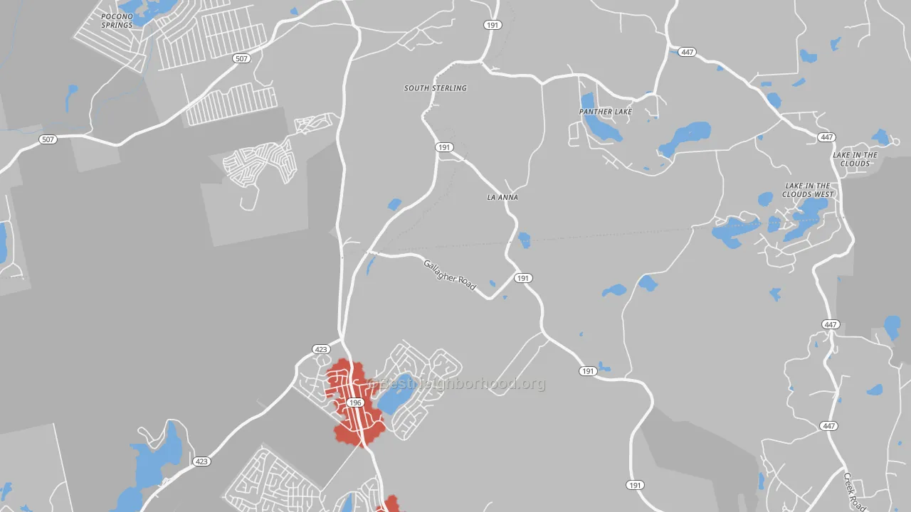 Transit Grade map of South Sterling, PA