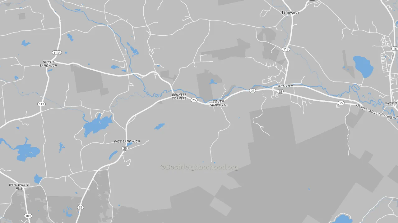 Transit Grade map of South Tamworth, NH