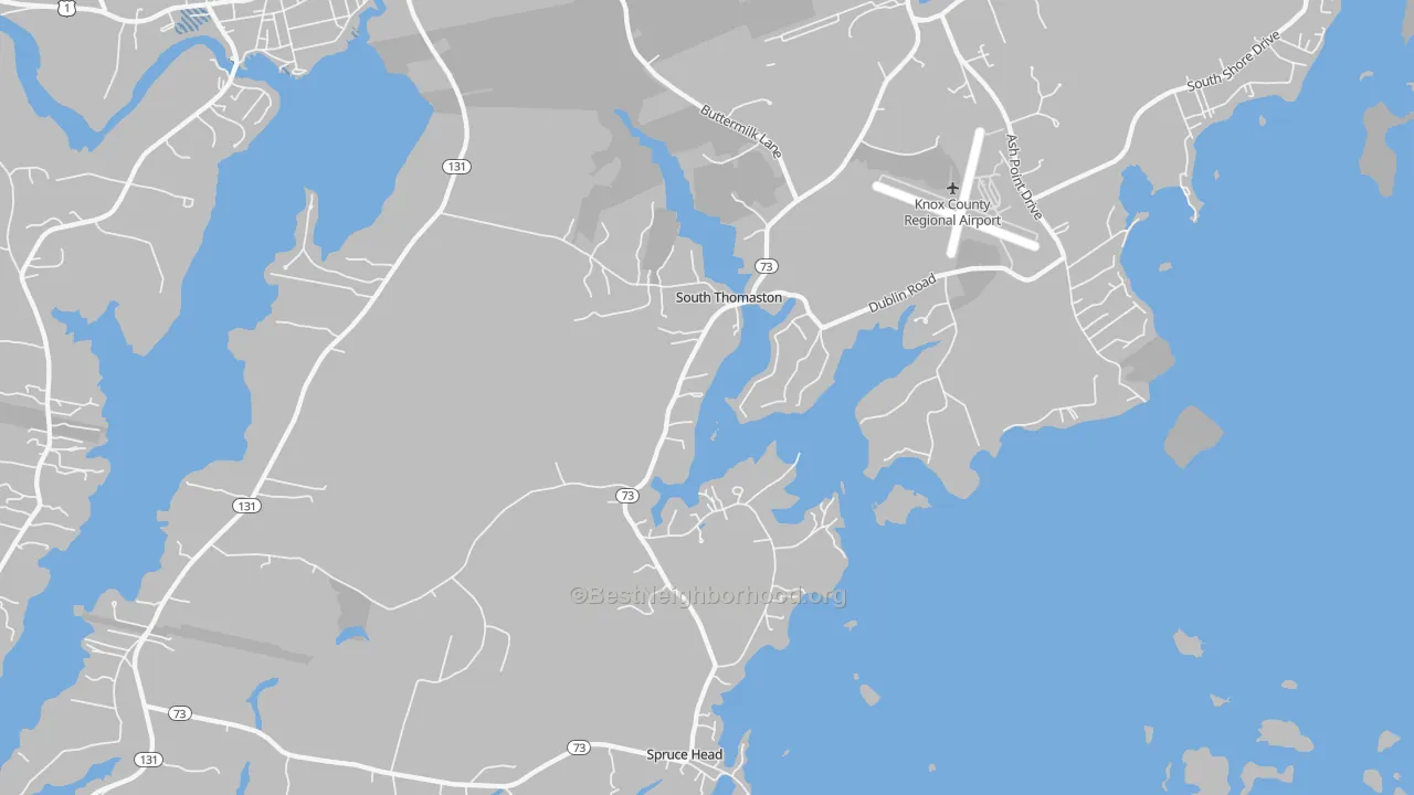 Transit Grade map of South Thomaston, ME