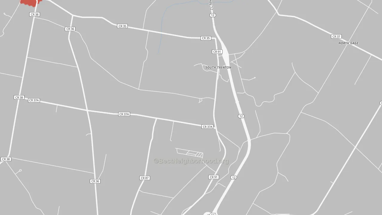 Transit Grade map of South Trenton, NY