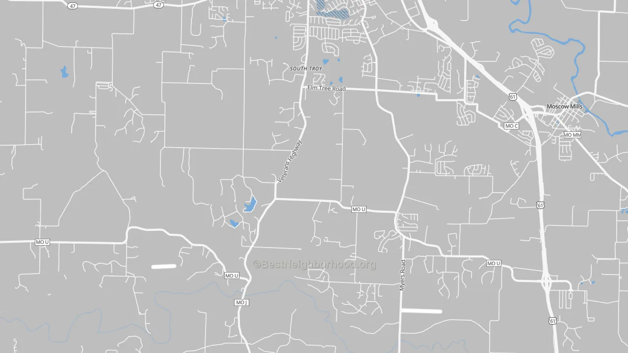 Transit Grade map of South Troy, MO
