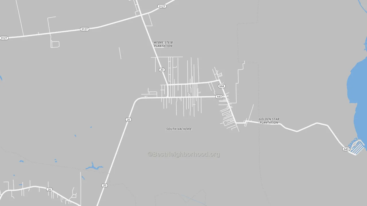 Transit Grade map of South Vacherie, LA