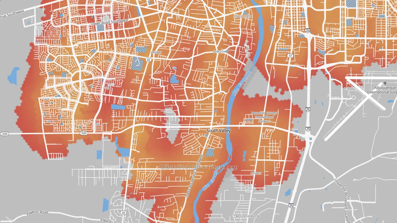 Transit Grade map of South Valley, NM