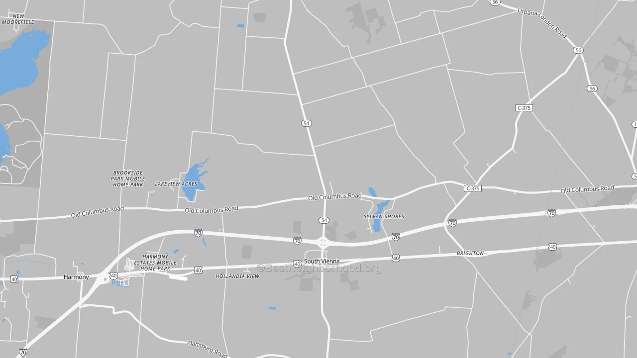 Transit Grade map of South Vienna, OH