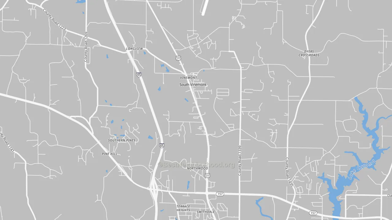 Transit Grade map of South Vinemont, AL