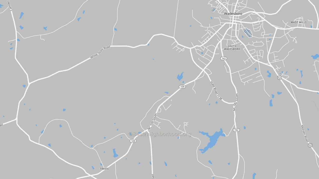 Transit Grade map of South Wadesboro, NC
