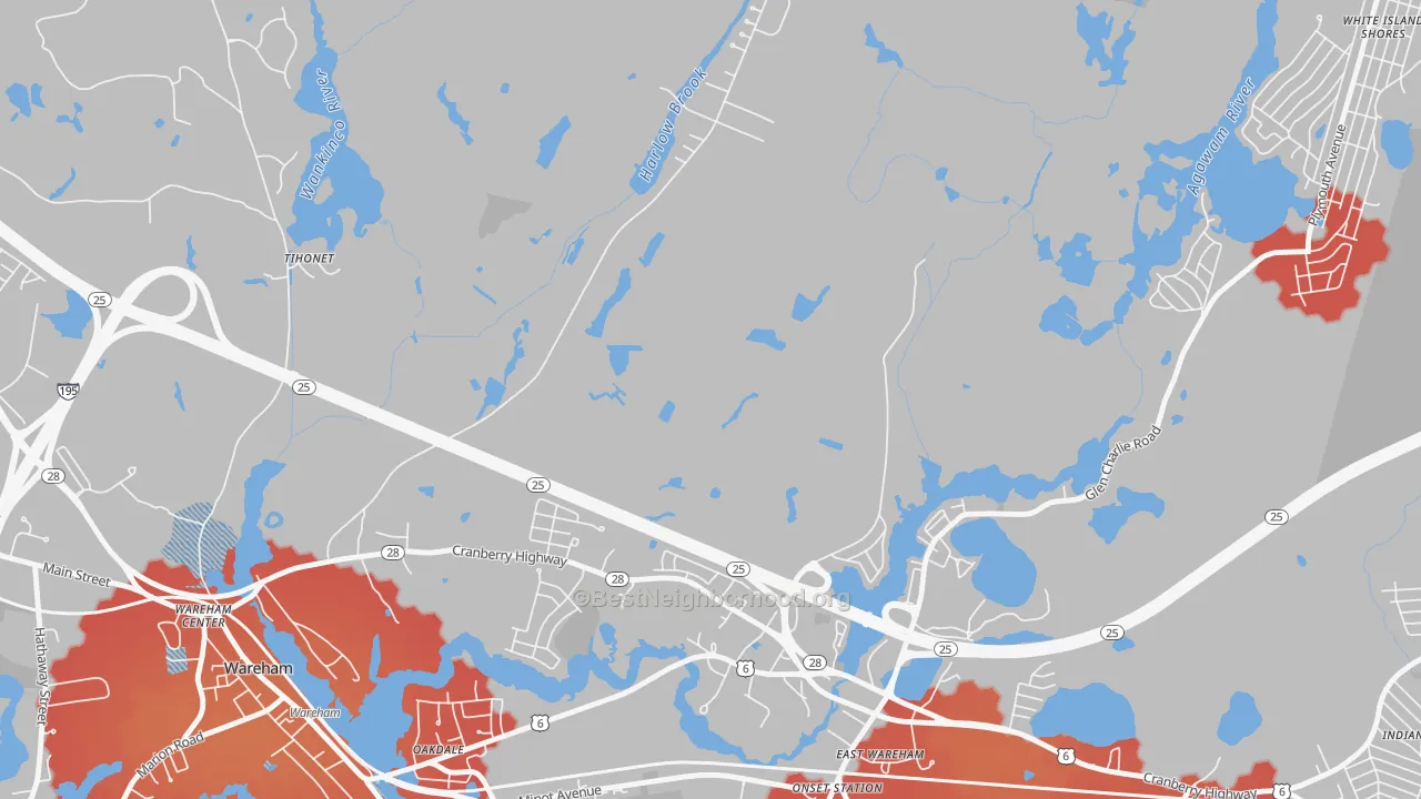 Transit Grade map of South Wareham, MA