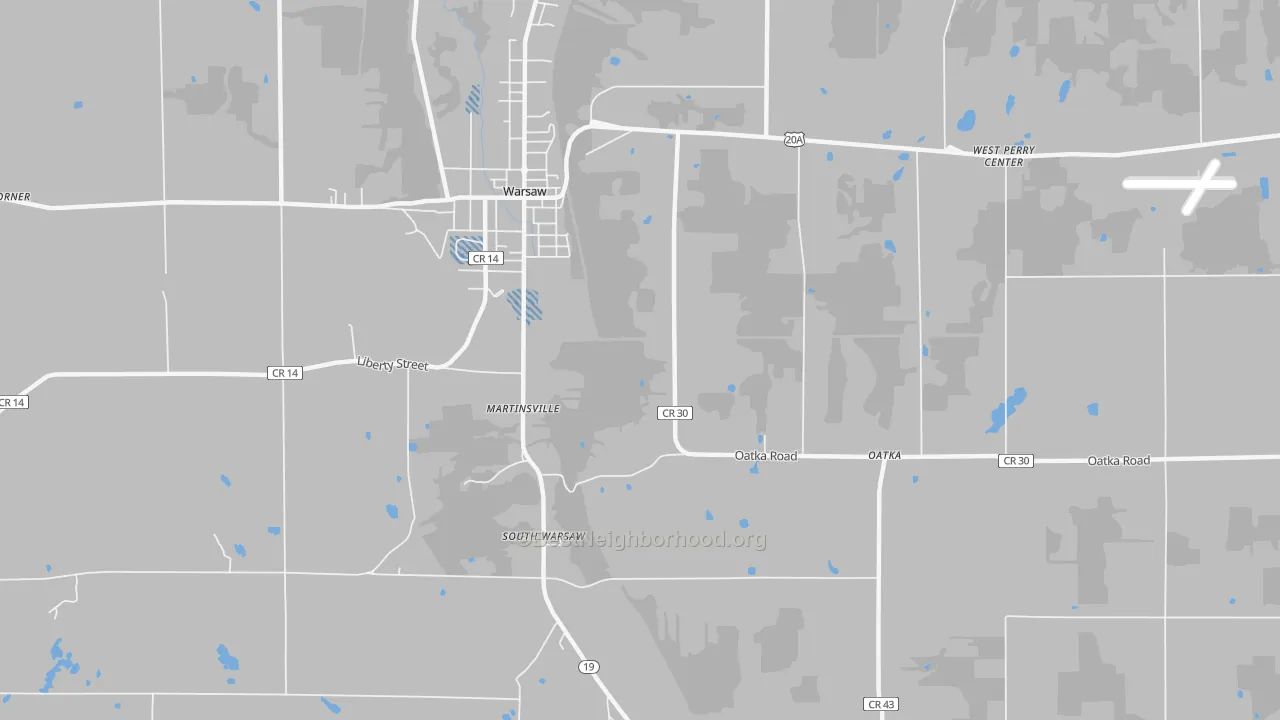 Transit Grade map of South Warsaw, NY