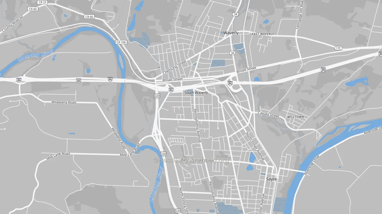 Transit Grade map of South Waverly, PA