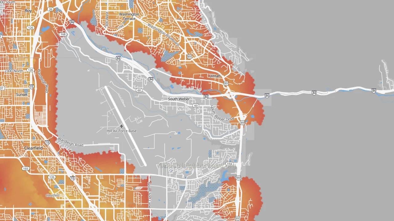 Transit Grade map of South Weber, UT