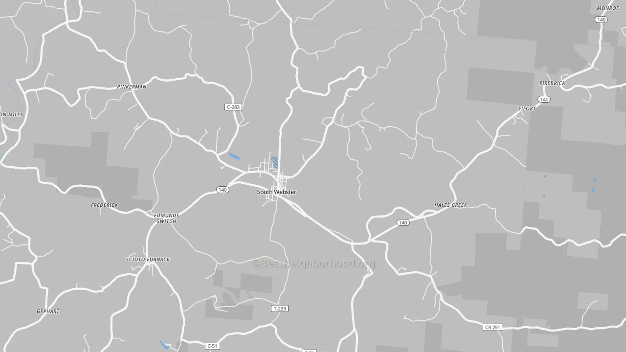 Transit Grade map of South Webster, OH