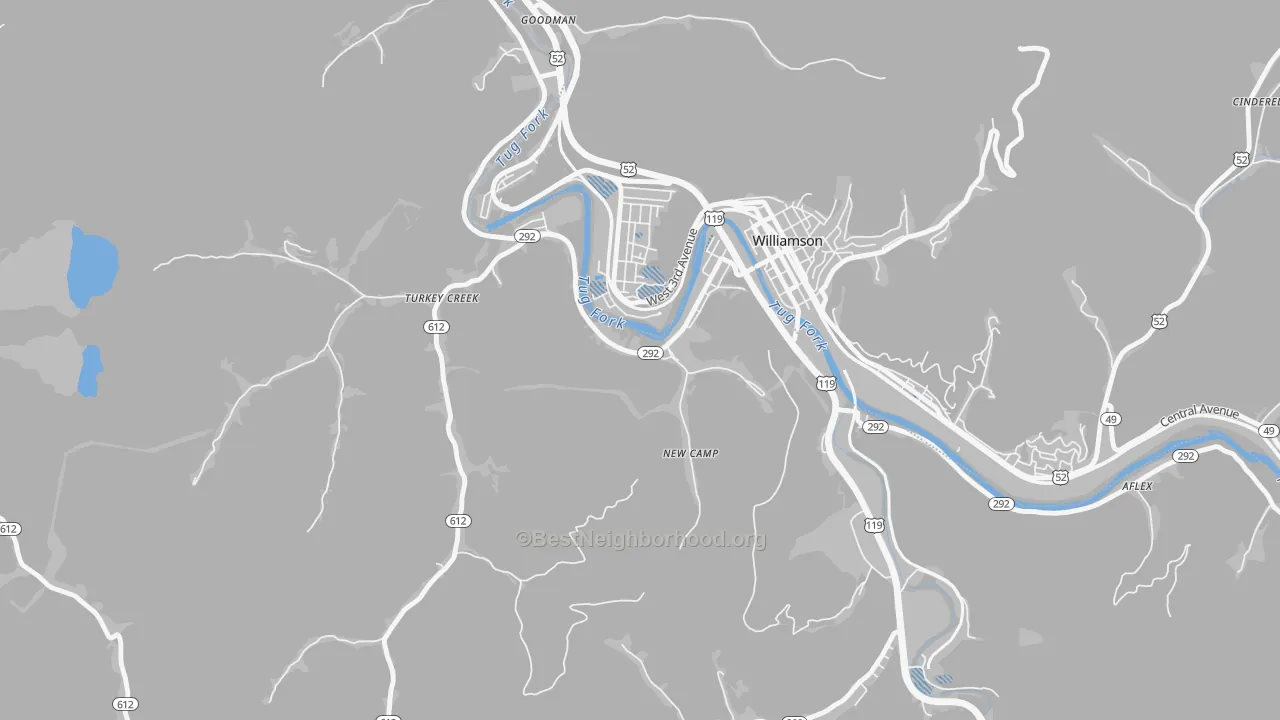 Transit Grade map of South Williamson, KY