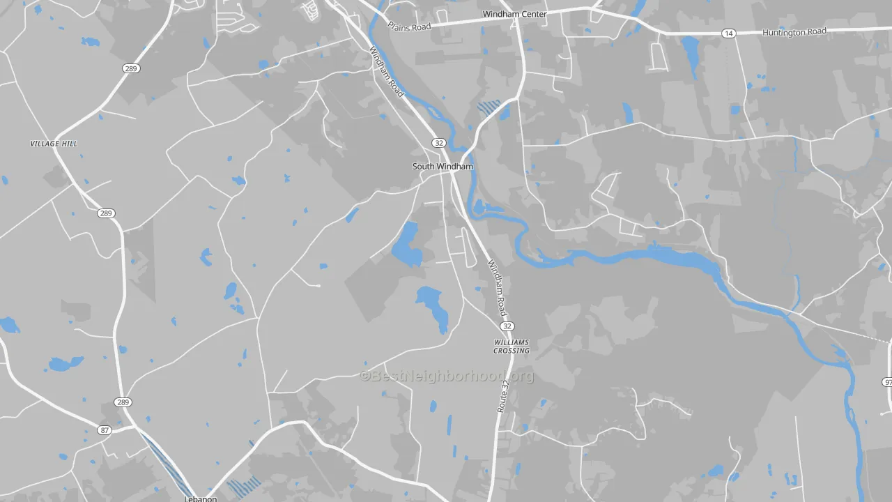 Transit Grade map of South Windham, CT