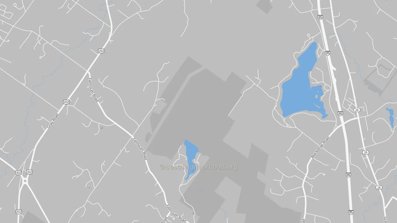 Transit Grade map of South Windham, ME