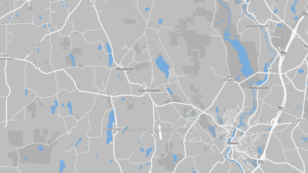 Transit Grade map of South Woodstock, CT