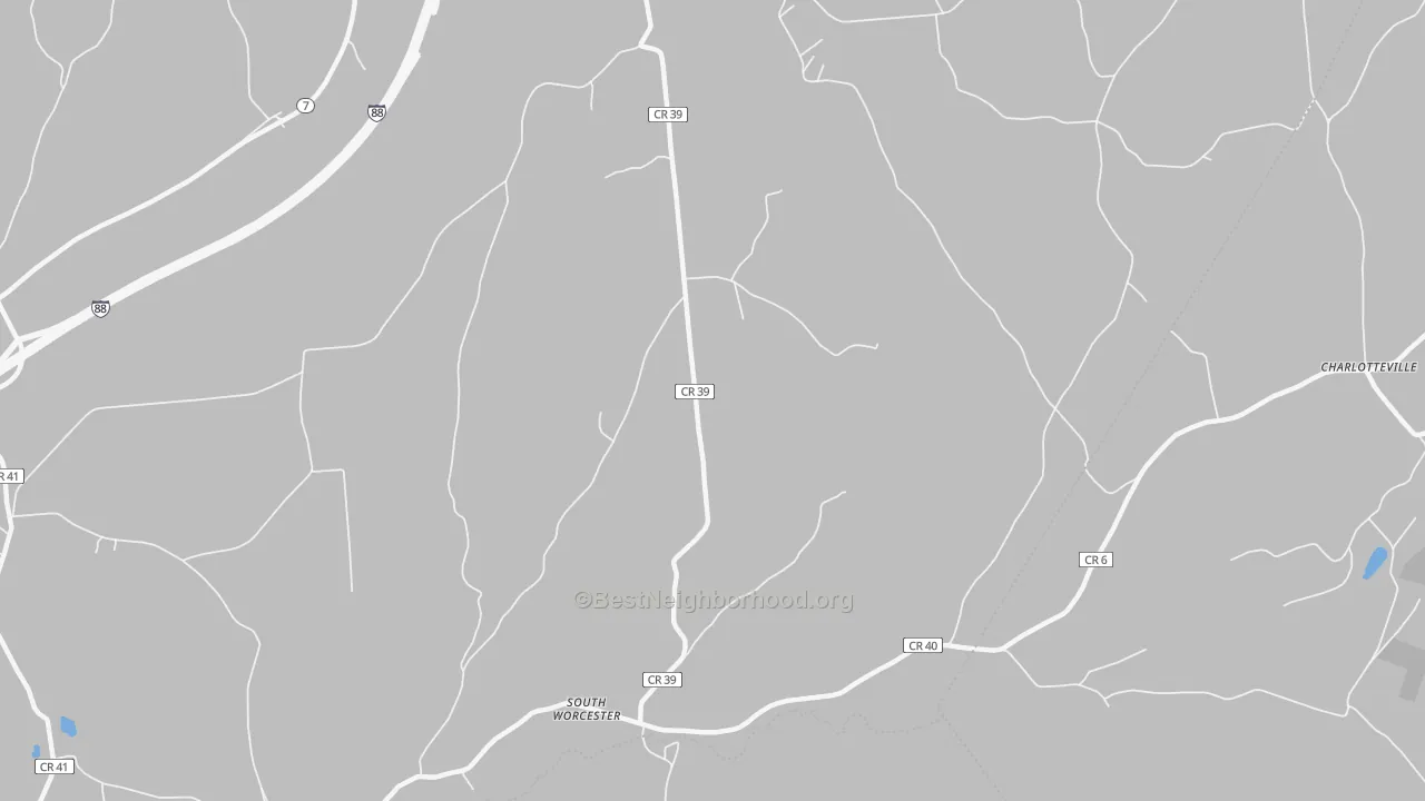 Transit Grade map of South Worcester, NY