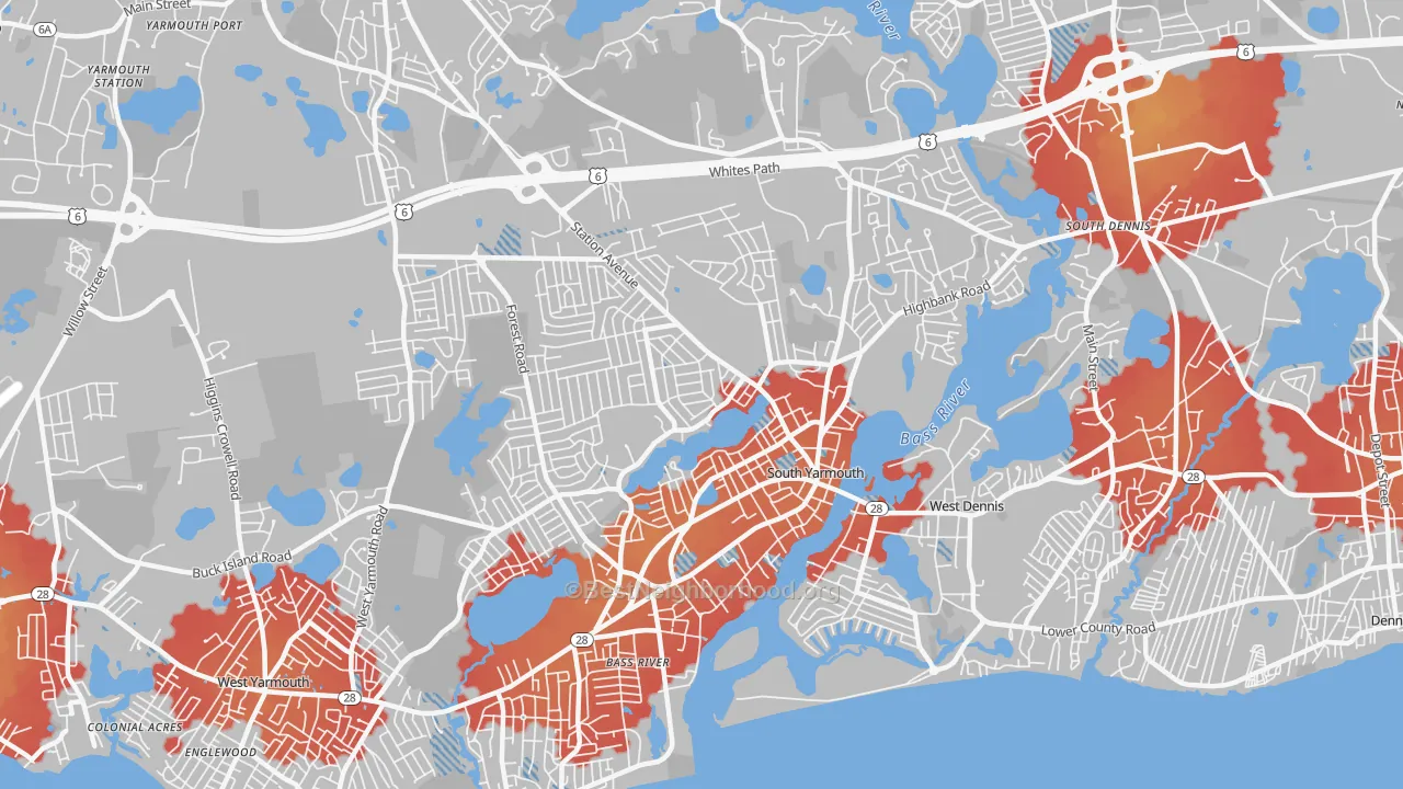 Transit Grade map of South Yarmouth, MA