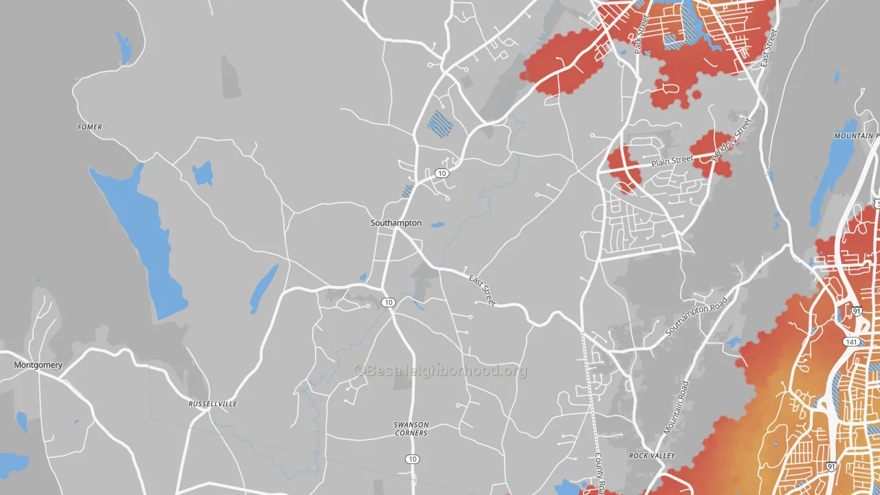Transit Grade map of Southampton, MA