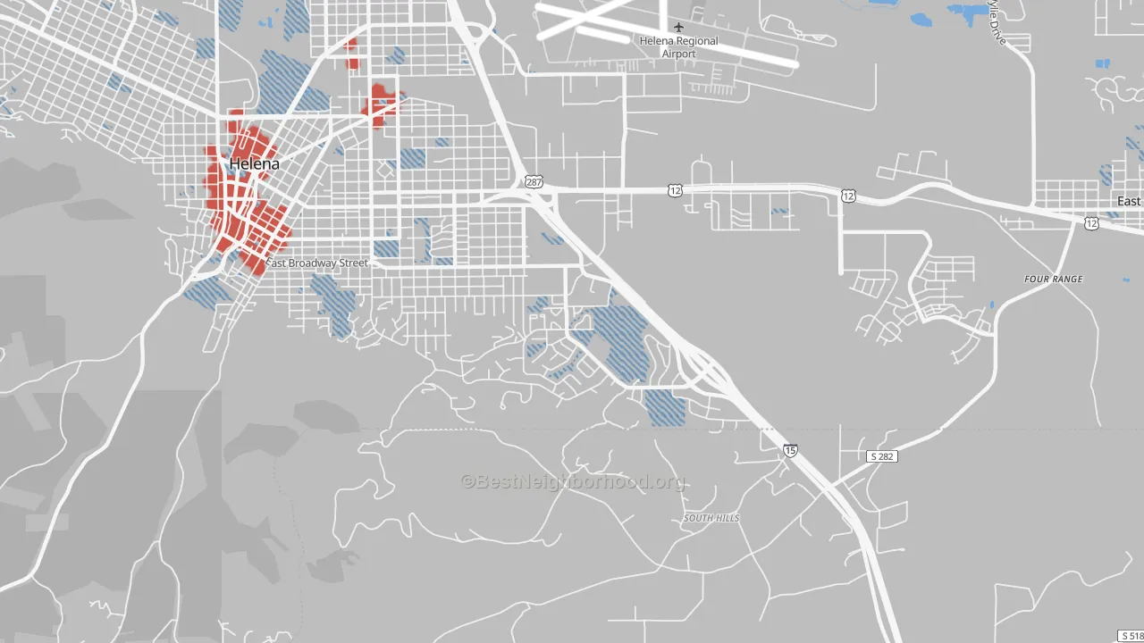Transit Grade map of Southeast, Helena, MT