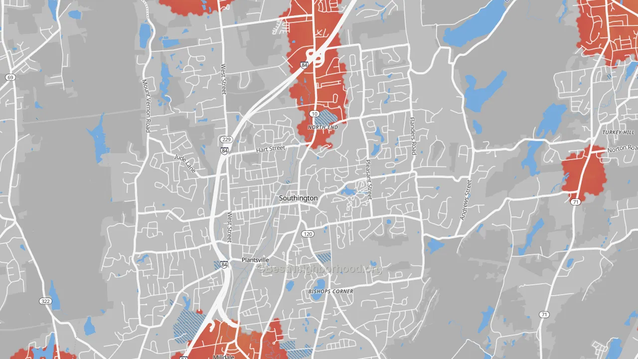 Transit Grade map of Southington, CT