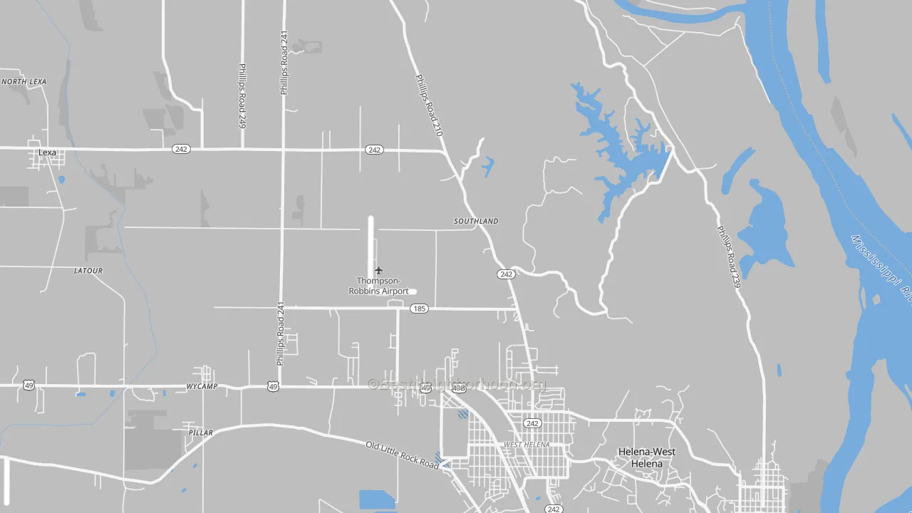 Transit Grade map of Southland, AR