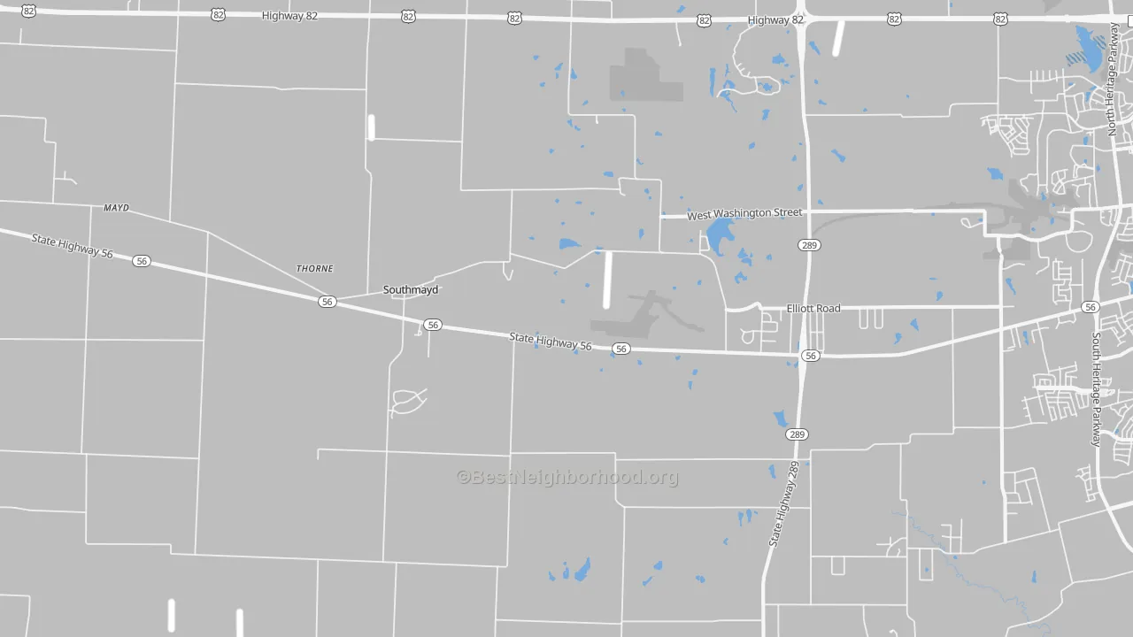 Transit Grade map of Southmayd, TX