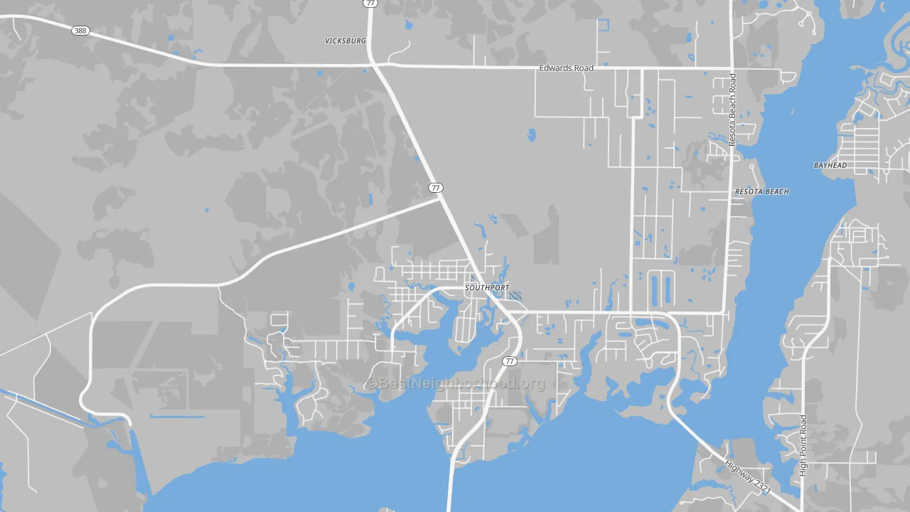 Transit Grade map of Southport, FL