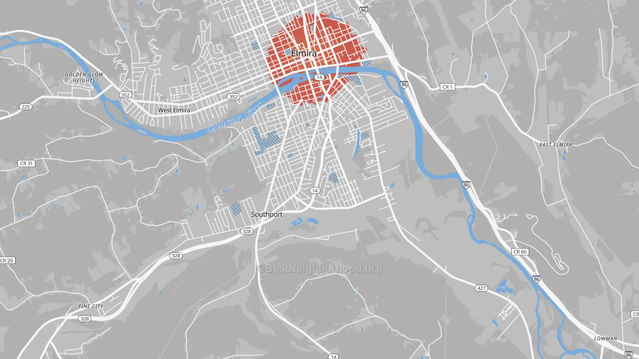 Transit Grade map of Southport, NY