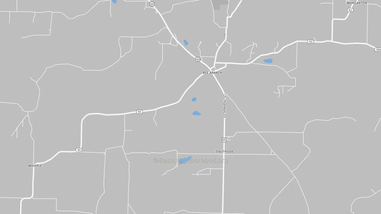 Transit Grade map of Southside, AR