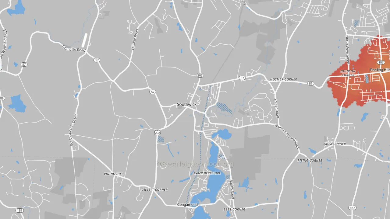 Transit Grade map of Southwick, MA