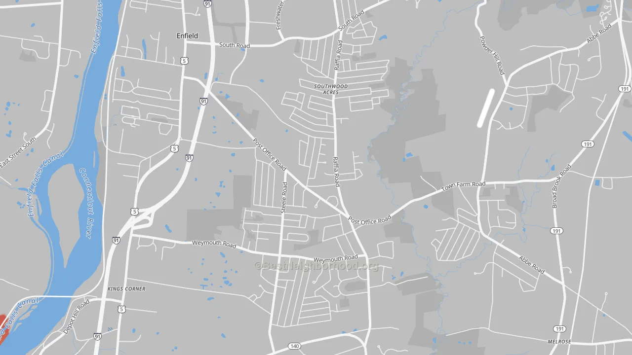 Transit Grade map of Southwood Acres, CT
