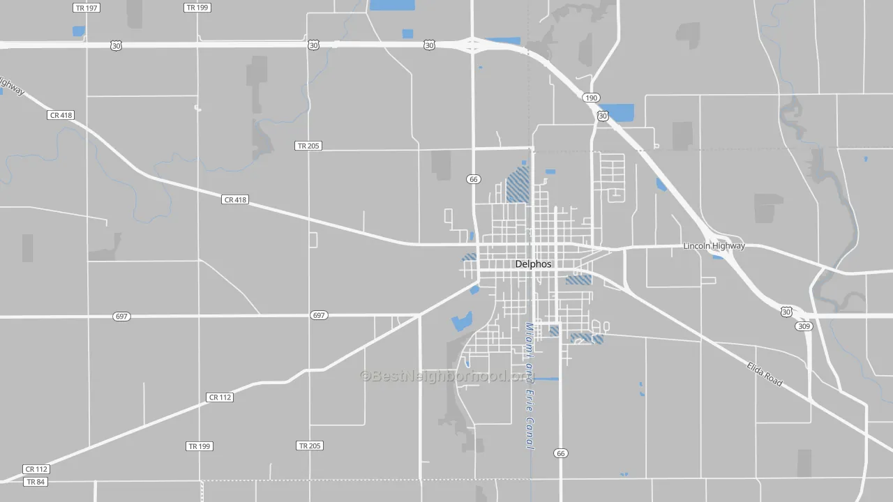 Transit Grade map of Southworth, OH