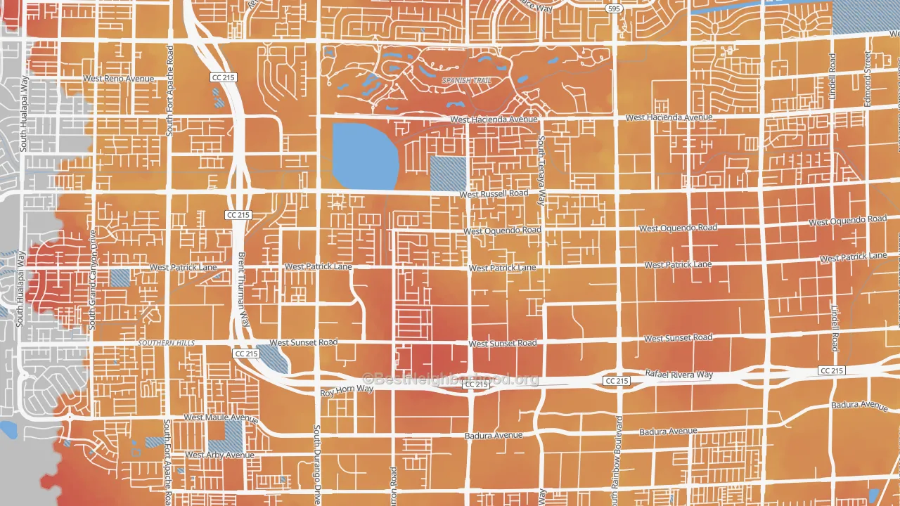 Transit Grade map of Sovana, Spring Valley, NV